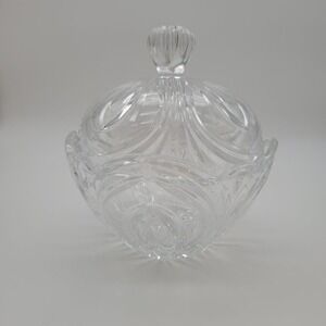 Imperial Crystal Eclipse 24% Lead‎ Crystal Covered Dish, Made in Poland